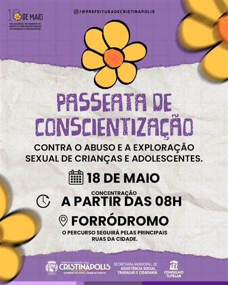 Passeata de conscientização sobre o dia 18 de maio